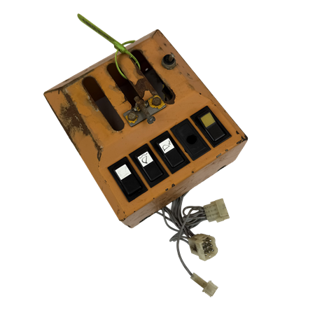 Panel i hytt till spakar